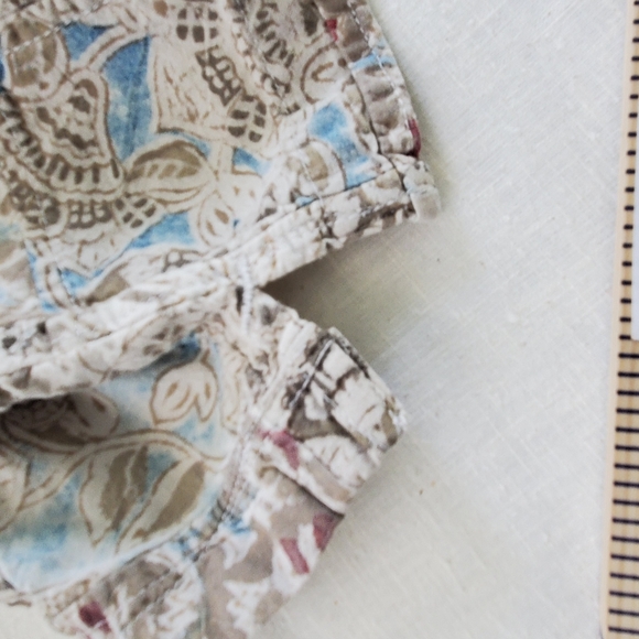 Orvis Women's 100% Cotton Patchwork Cropped Pants Size 16 Drawstring Waist - Picture 11 of 12